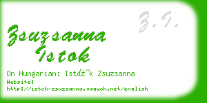 zsuzsanna istok business card